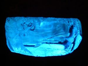 slag glass, blue slag, glass rock